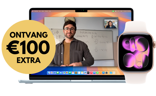 Ruil je Mac of Apple Watch in en ontvang tijdelijk €100 extra inruilwaarde